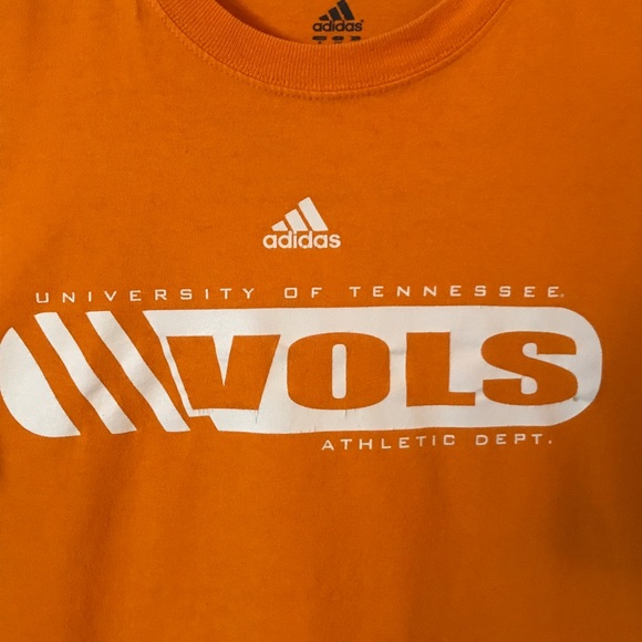 Adidas Small UT VOLS 100%Cotton Shortsleeve Tshirt Orange White Good Condition - Picture 2 of 6
